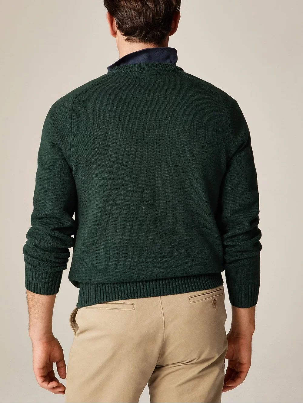 J. CREW Heritage cotton crewneck sweater in J. Crew Green Size S $98 BI841